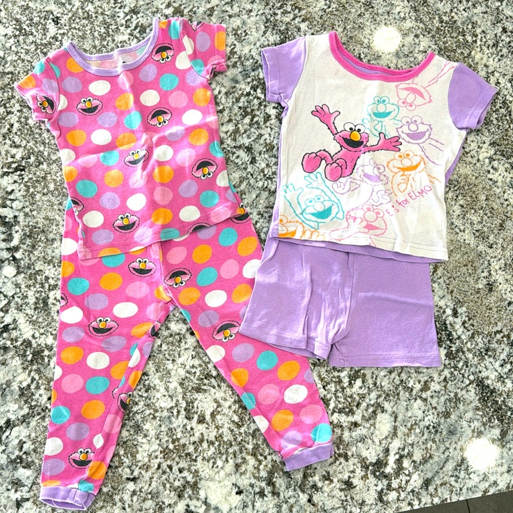 Girls Elmo Pajamas 3T